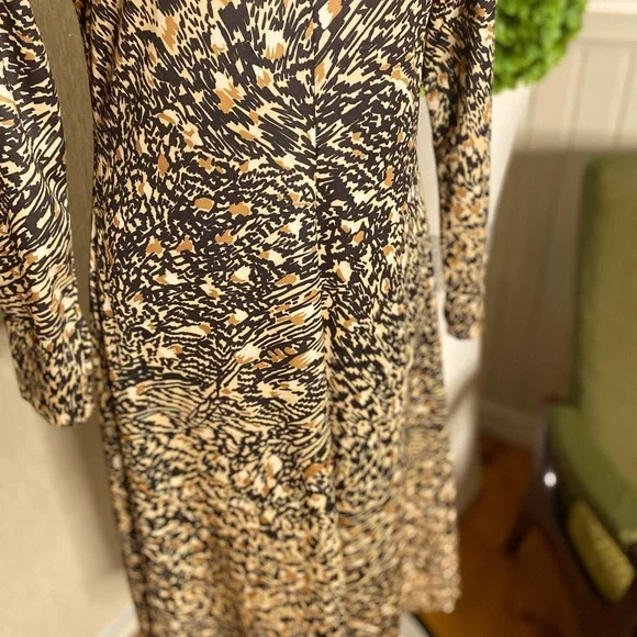 Vintage animal print dress by Stitches Plus, size 14. - Picture 3 of 10